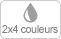 2 x 4 couleurs